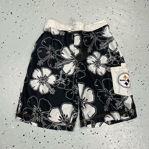 Pittsburgh Steelers G-III Swim Trunks Mens Size Medium Floral NFL